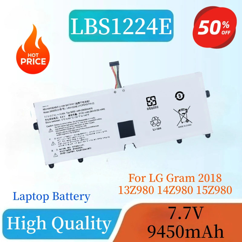 ใหม่ 7.7V 9450mAh แบตเตอรี่แล็ปท็อปสําหรับ LG กรัม 2018 13Z980 14Z980 15Z980 13Z980-G.AA53C Series ค