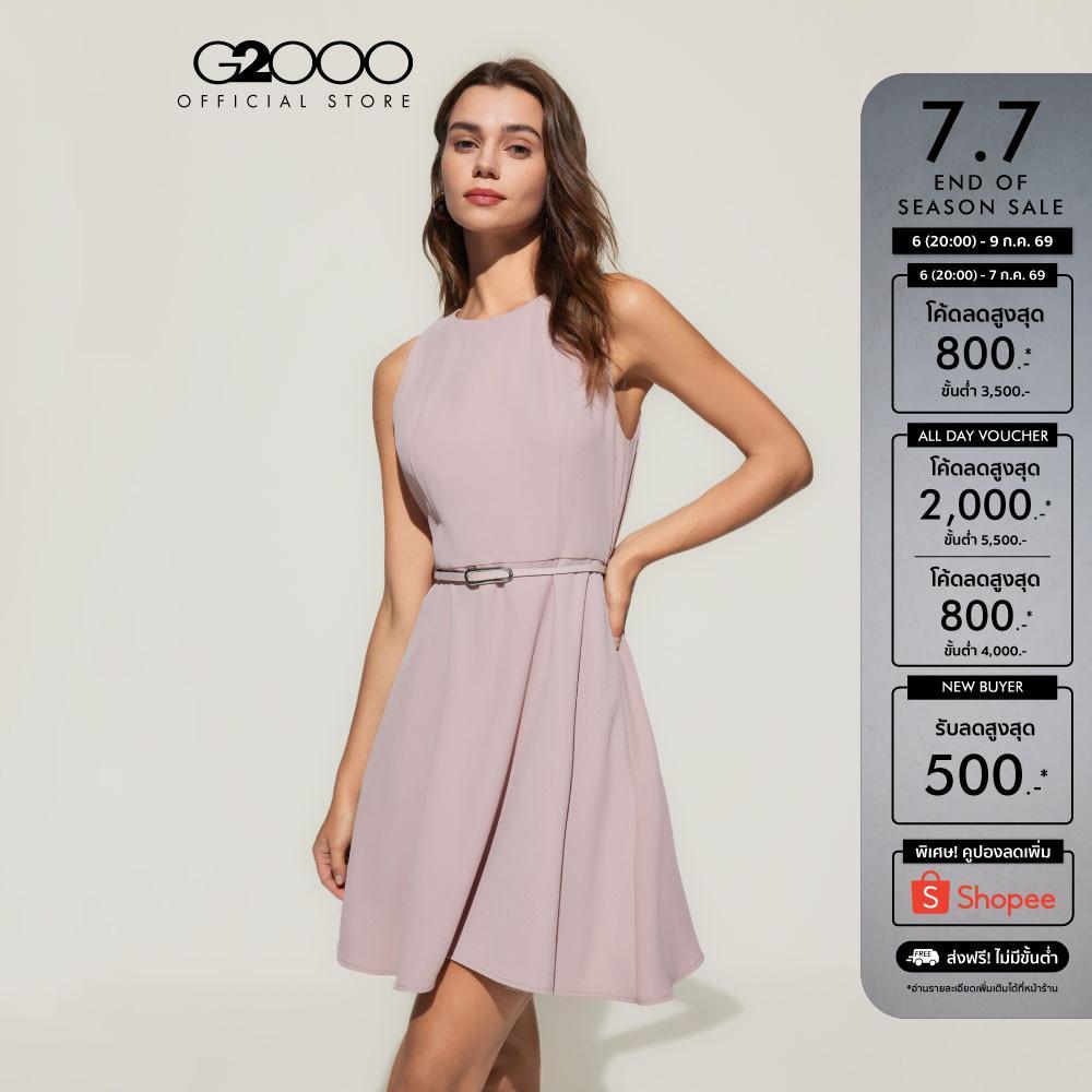 G2000 เดรสสำหรับผู้หญิง Fit & Flare Shape รุ่น 5123106627 PINK