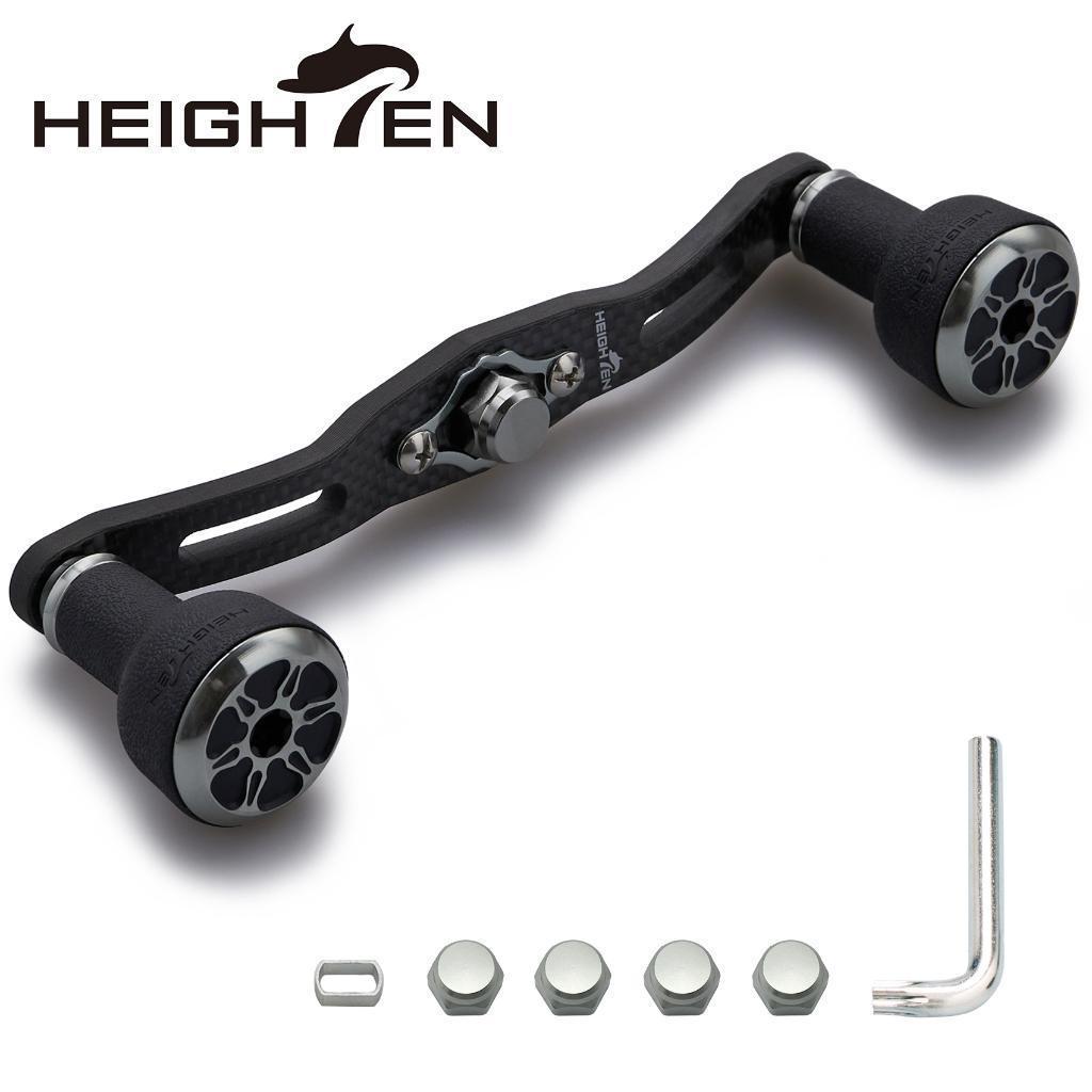 【SALE】HEIGHTEN 110 มม. 120 มม. อัพเก รดรอกหยดน้ำร์บอนแขนแต่งรอกHandle สําหรับ รอกตกปลาShimanoและDaiwa