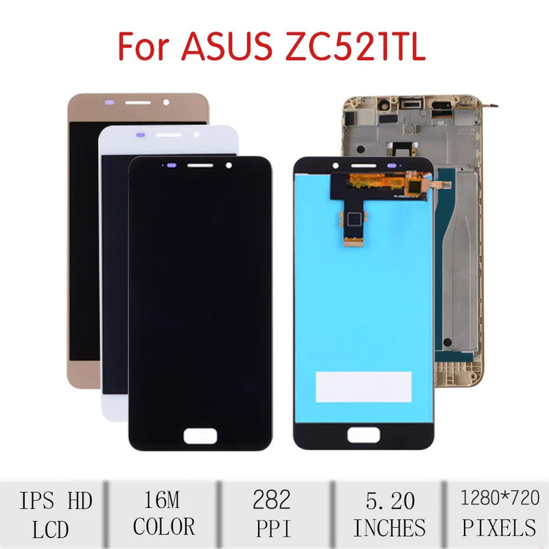 5.2 นิ้ว LCD สําหรับ Asus Zenfone 3s Max ZC521TL Touch Screen assembly Replacement, ZC521TL X00GD จอ