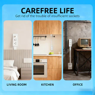 🇹🇭ส่งจากไทย🇹🇭 Electrical Outlet Extender（เต้ารับไฟฟ้าสำหรับโซฟา เตียง และส่วนต่อขยายโต๊ะ）มาพร้อมพอร์ต USB-A และ USB-C