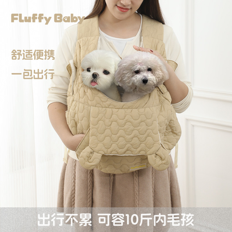 Fluffybaby Dog Outing Backpack Chest Bag Pet Outing Bag Portable Lightweight Dog Backpack Small Dog