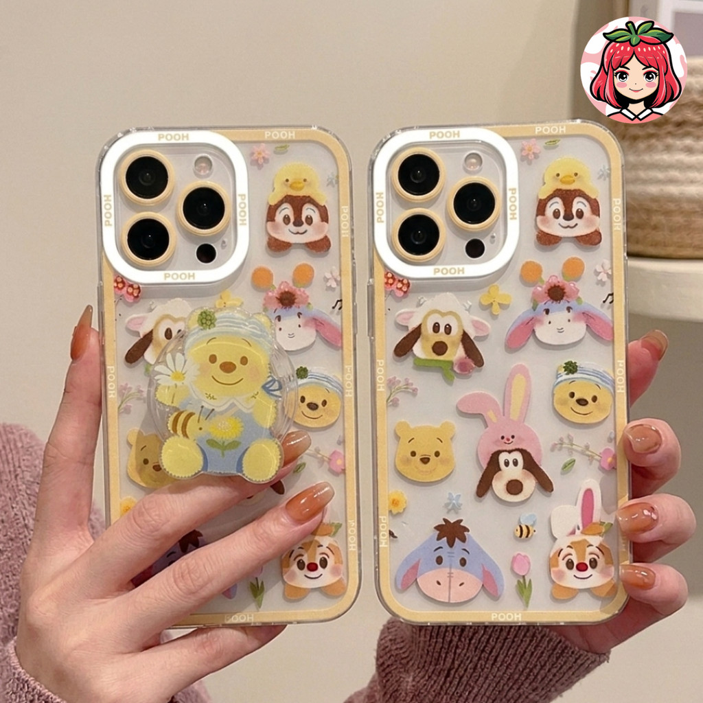 [1 ชุด] 2IN1 WINNIES ANGEL EYE PRINTING case vivo y71 v27e y36 y27 y17s y28 v27 v29e y03 y18 v30 pro