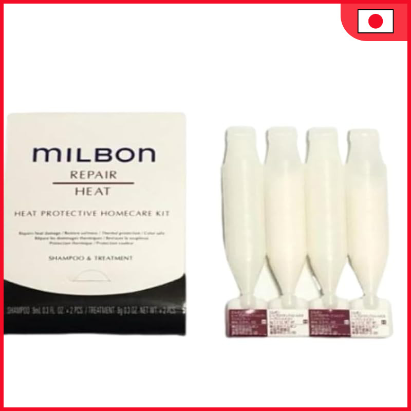 Milbon Home Care Kit Heat Protective Shampoo & Treatment 9ml x2 + 9g x2 Global Milbon Repair Heat