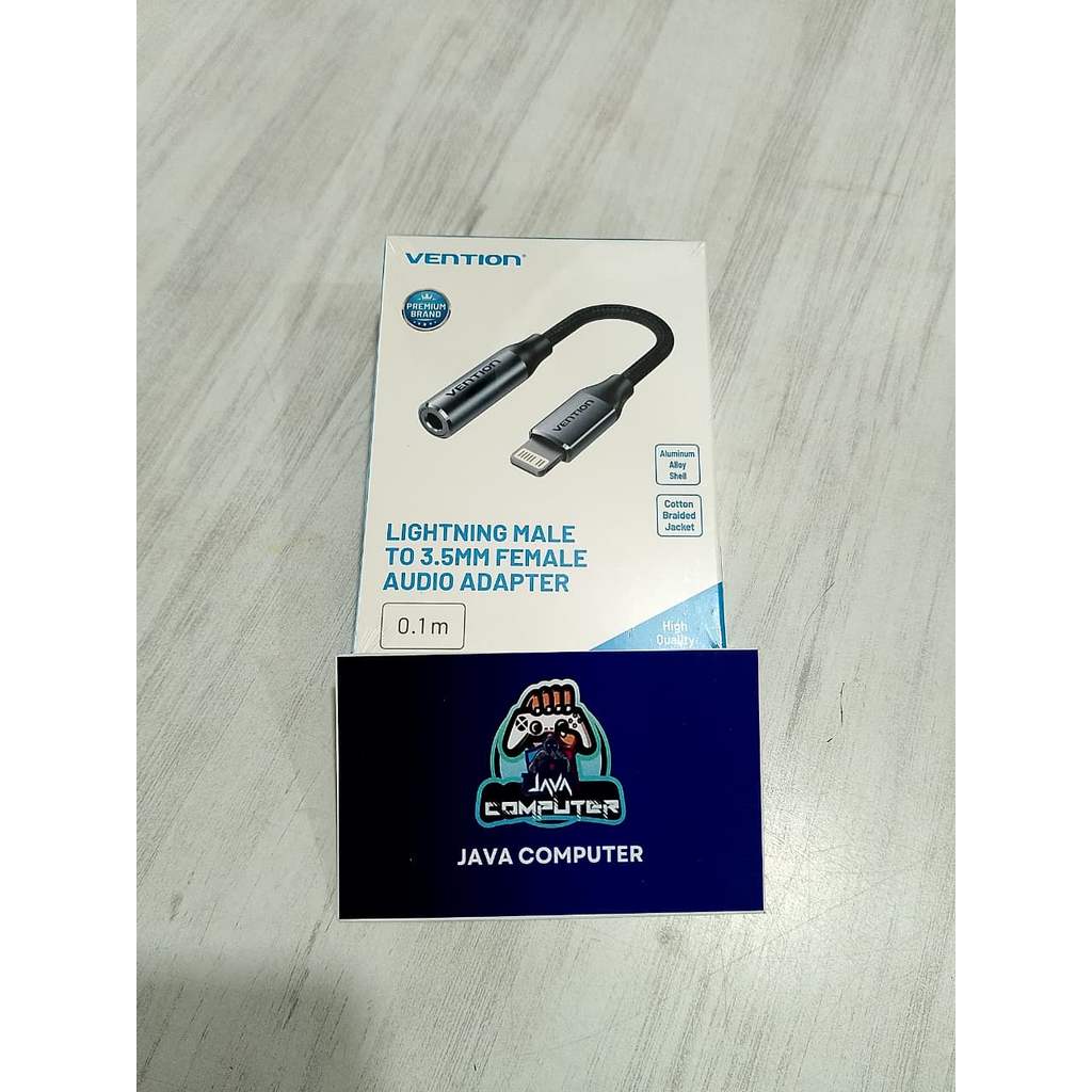 Vention ตัวแปลงอะแดปเตอร์แจ็ค Lightning เป็น 3.5 มม. Lightning เป็น Aux Audio (BMBHA)
