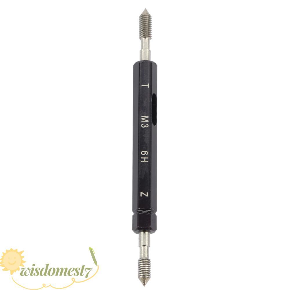 WISDOM Thread Plug Gauge, M3 x 0.5 Thread Go และ NoGo Thread Gage Set, Precision Double End Handle B