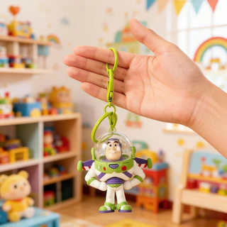 อย่างเป็นทางการ Disney Toy Story Buzz Lightyear พวงกุญแจ Pop Out Wings ที่ถอดออกได้หมวกกันน็อค BAIMAO ที่ได้รับอนุญาตรูปกระเป๋า Charm จี้กุญแจรถเด็กของขวัญ