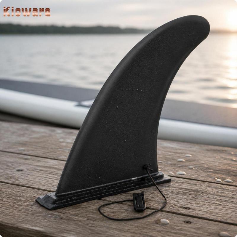 Kloware SUP Paddle Board Fin สีดําที่ถอดออกได้ Paddle Board Fin น้ํากีฬาเกียร์ Streamlined ติดตั้งง่