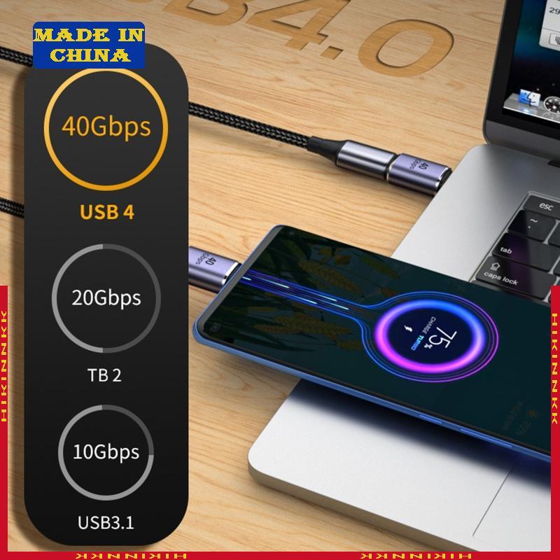 HIK USB C อะแดปเตอร์ตรงรูปตัว U มุมขวา Type C เป็นตัวแปลง Type C 40Gbps
