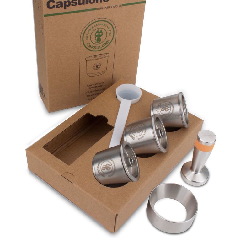 Capsulone ใช้งานร่วมกับ illy Coffee Machine Coffee Capsule Shell สแตนเลสแคปซูลแบบใช้ซ้ําได้