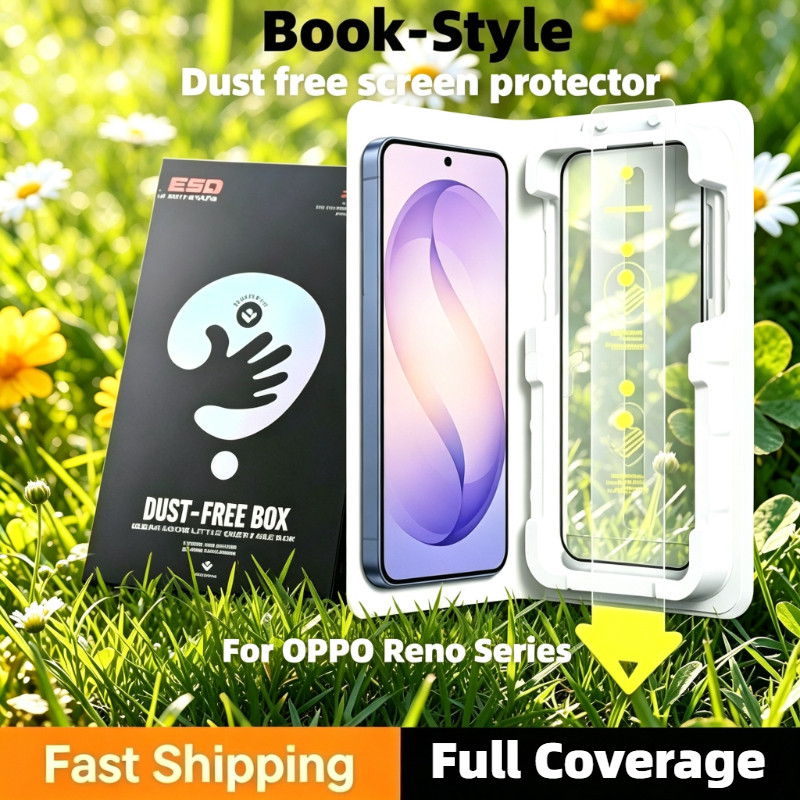 ฝุ่นฟรีกล่องป้องกันหน้าจอสําหรับOPPO Reno 16 16F 15 15C 15F 14 13 Pro Max 4G 5Gเต็มรูปแบบฝุ่นฟรีชุดต