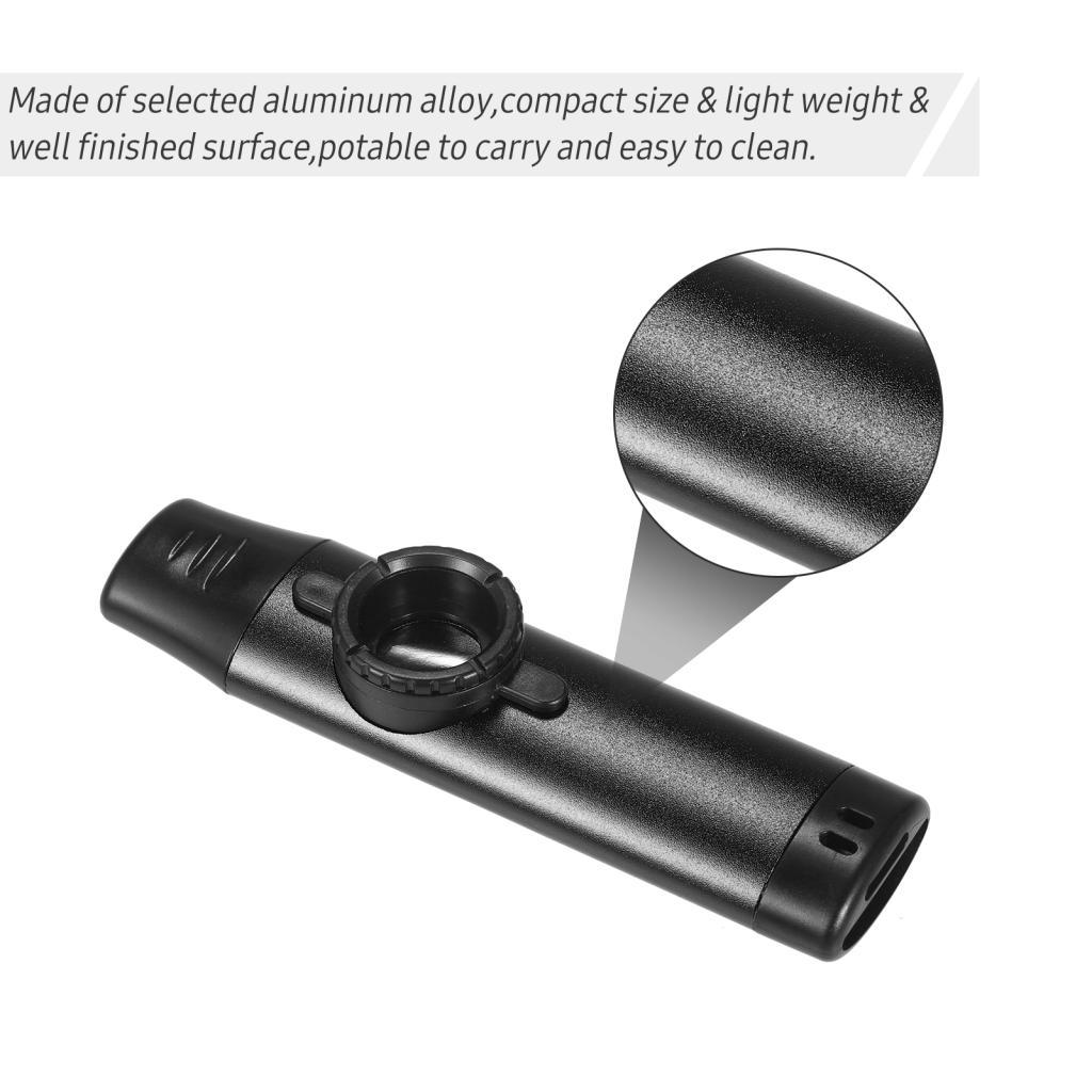 musiclover-TH Aluminium Alloy Kazoo SIUKE เครื่องลมไม้ดนตรีสำหรับผู้เริ่มต้น Black kazoo