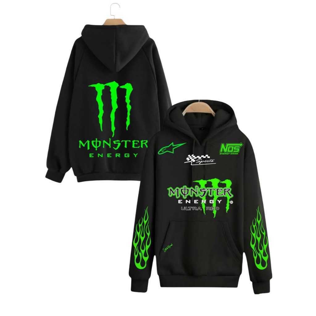 เสื้อฮู้ด- Monster Energy Jacket // Skyone Hoodie // เสื้อแจ็คเก็ตมีฮู้ดผู้ชาย // MONSTER ENERGY M-3