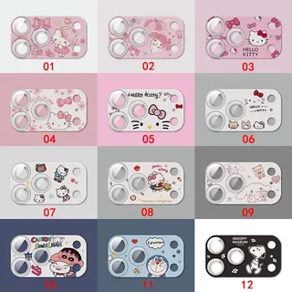 สําหรับ iPhone 17 Pro max เลนส์ป้องกันกล้อง Glitter เลนส์การ์ตูนเต็มรูปแบบสติกเกอร์ป้องกันกระจกนิรภัยใสกลับกล้องป้องกันกรณี 3D สําหรับ 17Pro 17Promax