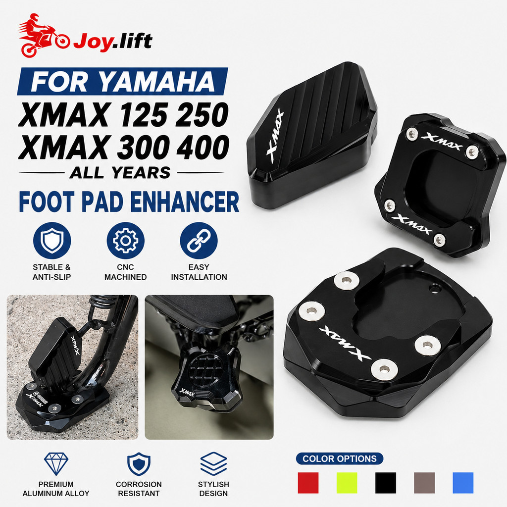 สําหรับ YAMAHA XMAX 250 300 V2 V3 XMAX300 ดัดแปลงด้านข้างรองเท้า CNC รถจักรยานยนต์แบนเท้า Kick Extension Kickstand ขยาย Pad