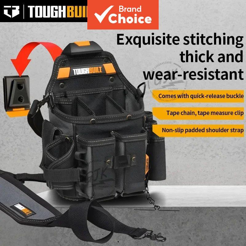 One Piece TOUGHBUILT TB-CT-114 กระเป๋าช่างไฟฟ้า Journeyman แพ็คเอวความจุขนาดใหญ่พร้อมสายสะพายไหล่และ