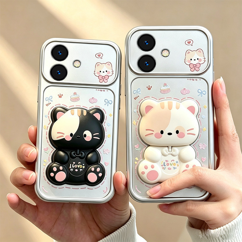 สําหรับ OPPO a3x A5i a40 a40m a20 4g a3 pro 5g 2024 เคสโทรศัพท์ Softcase กันกระแทกใหม่ออกแบบความงามพร้อมผู้ถือน่ารักสําหรับสาว DSCMZJ5
