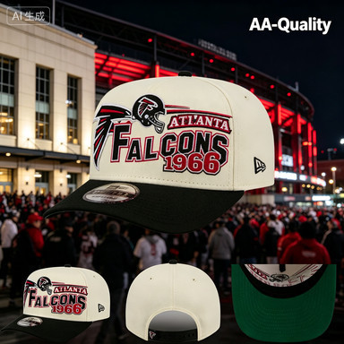 New July CollectionAA-Quality New Era Atlanta Falcons หมวกปรับได้ 1966 Classic Chrome Edition 9Fifty