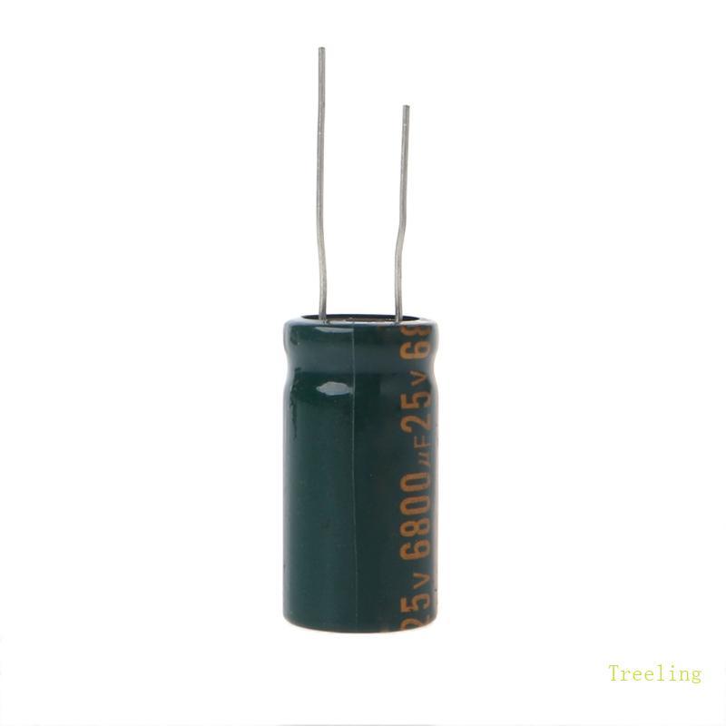 Treeling 25V 6800uF Capacitance Electrolytic Radial Capacitor ความถี่ต่ํา ESR