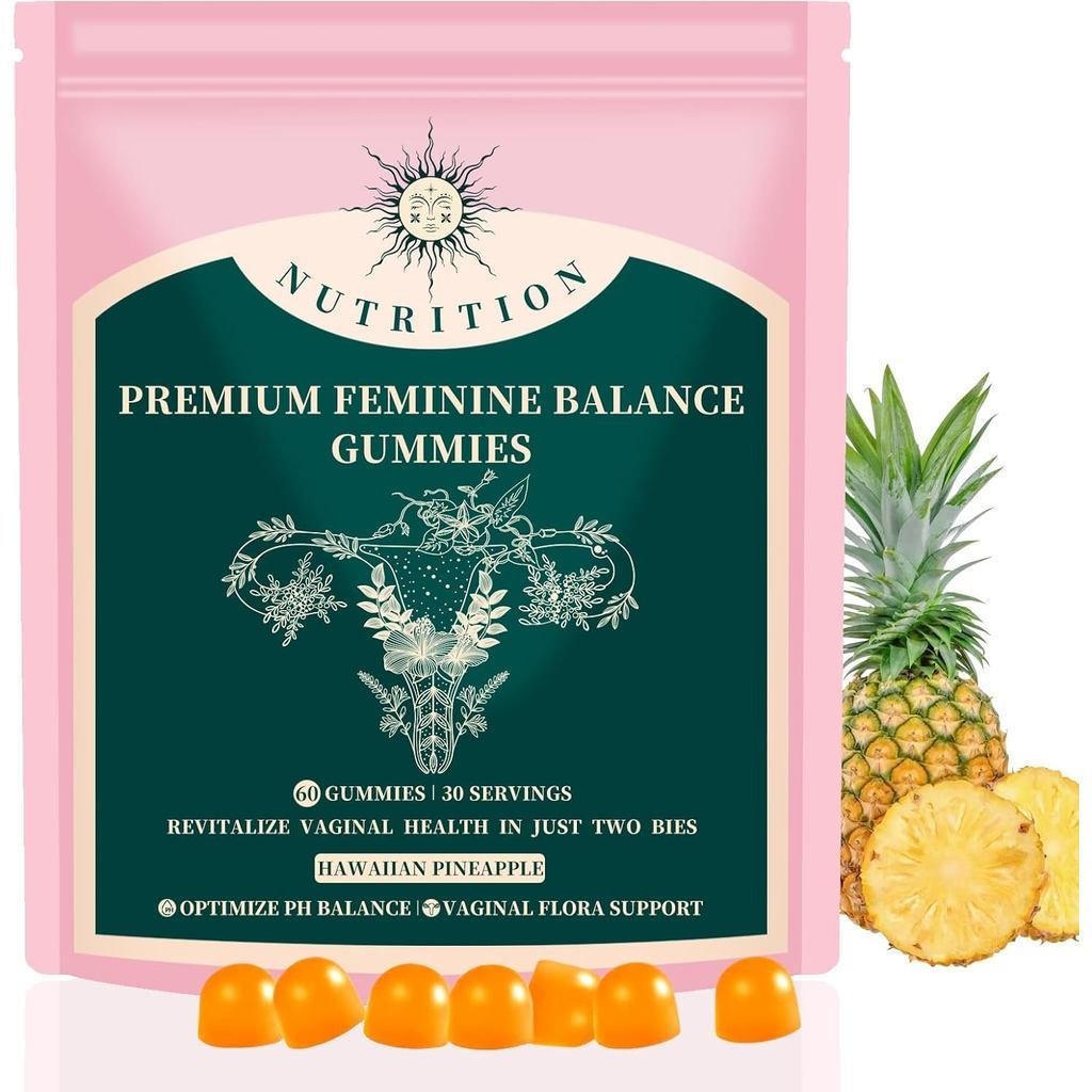 N&B Gummies สําหรับผู้หญิงที่สําคัญ ปราศจากกลูเตน องค์ประกอบบริสุทธิ์ รสสับปะรดฮาวาย 60 เม็ด 1d4