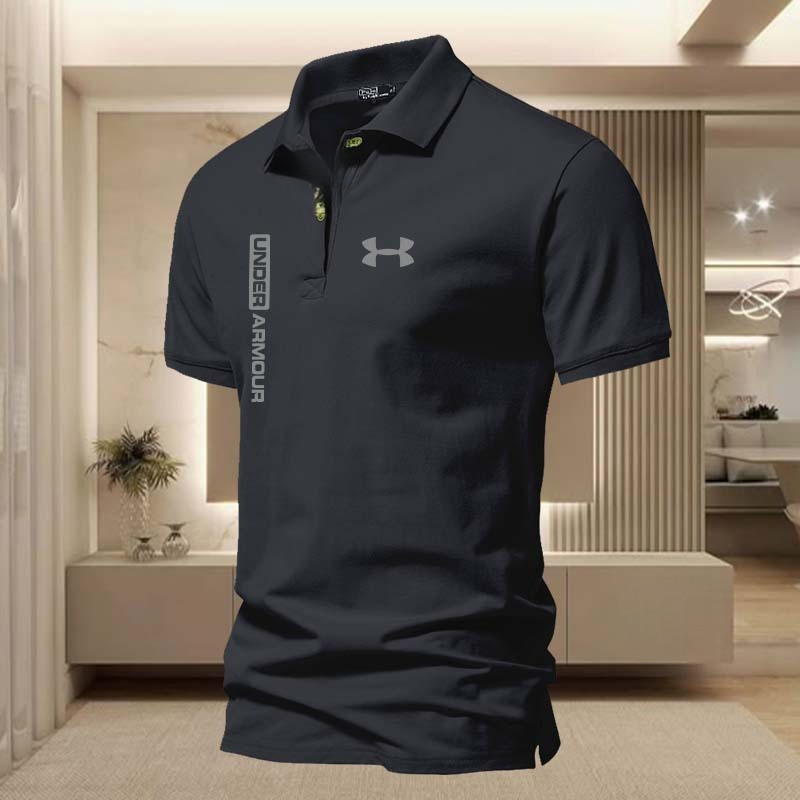 เสื้อโปโลผ้าฝ้าย100% อันเดอร์อาร์มัวร์ สไตล์สปอร์ตแฟชั่น เหมาะชายหญิงใส่ออกกำลังกายและลำลองประจำวัน S-3XL