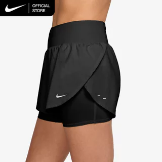 Nike Dri-FIT Women's Flow High-Waisted 2-in-1 Running Shorts - Black [IF1498-010]
