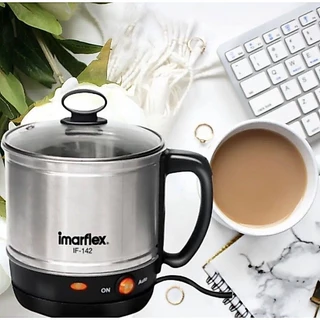 Imarflex กาต้มน้ำไฟฟ้า หม้อต้มอเนกประสงค์ ขนาด 1.2 ลิตร รุ่น IF-142 รับประกันศูนย์1ปี