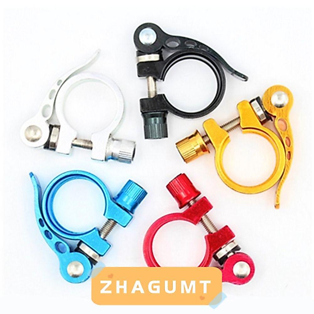ZHAGUMT366KB จักรยาน Seat Clamp, 25.4/28.6/31.8/34.9 มม.Ultralight จักรยาน Seatpost Clamps, Quick Release อลูมิเนียมอัลลอยด์ 5 สี Mountain MTB BMX ขี่จักรยาน