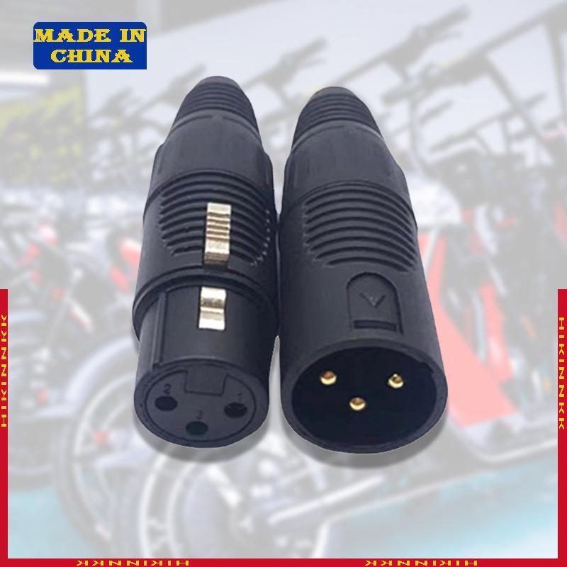 HIK XLR Plug Cannon Connector 3 พินอะแดปเตอร์ชายหญิงสําหรับสายเคเบิล