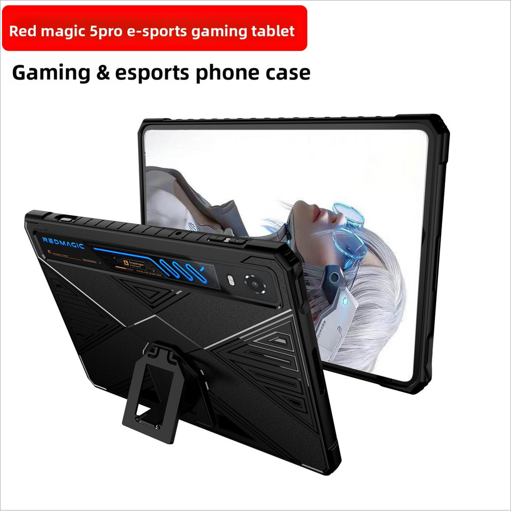 สําหรับ ZTE Red Magic Astra 2 / แท็บเล็ตสําหรับเล่นเกม 5 Pro Case 9.06" พร้อมเกราะป้องกันขาตั้ง