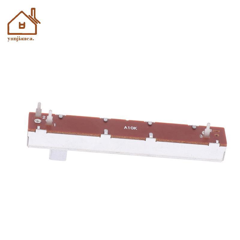 YANCA 88 มม.3-Pin Single Potentiometer A10K B10K ตรงสไลด์ Potentiometer Mono Channel Mixer Fader Str