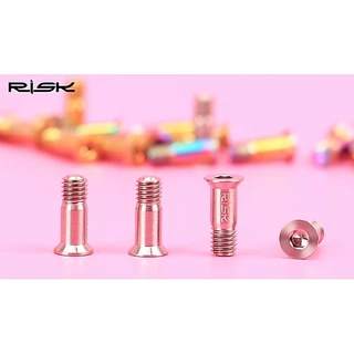 น็อตไทเทเนียม Risk ลูกรอกตีนผี ขนาด M5×14.2 (สินค้าส่งจากร้านในไทย)