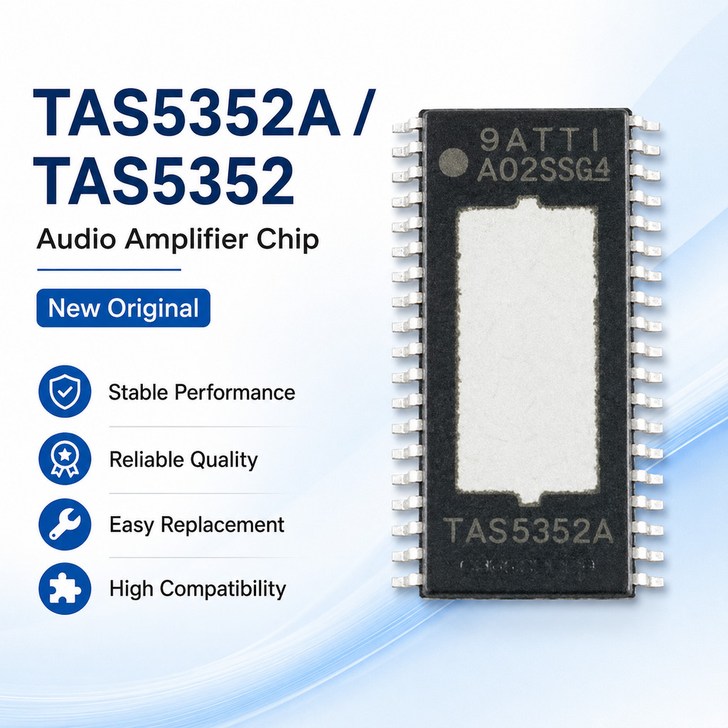 ส่วนประกอบอิเล็กทรอนิกส์ TAS5352A TAS5352 ชิปเครื่องขยายเสียงใหม่