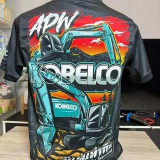 เสื้อผ้าไมโคร KOBELCO รุ่น 2 รถแม็คโคร เสื้อคอกลม มีเก็บเงินปลายทาง