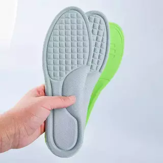 Dailt 2PCS ฟุต Orthopedic Shoe Sole Running Soft Memory Foam Insoles สําหรับรองเท้าผู้ชายผู้หญิงระงับกลิ่นกายดูดซับเหงื่อนวดพื้นรองเท้ากีฬา (TH)