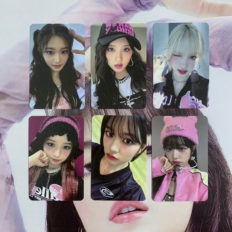 IVE IVE IVE Photocard mini1 am2.0 รอบหมวกสีชมพูรอบ Zhang Yuanying Photocard