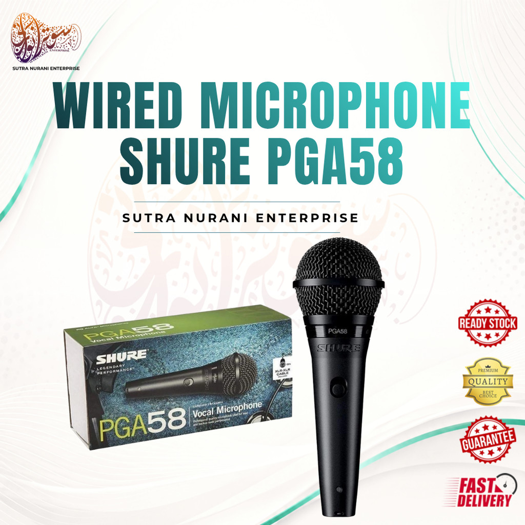 SHURE PGA58 CARDIOID DINAMIK VOKAL MIKROFON