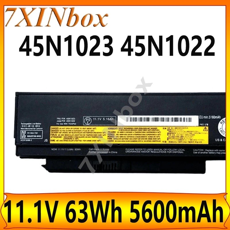 7XINbox 45N1023 45N1022 11.1V 63Wh 5600MAhแบตเตอรี่สําหรับLenovo ThinkPad X230 X230i X220 X220i Seri