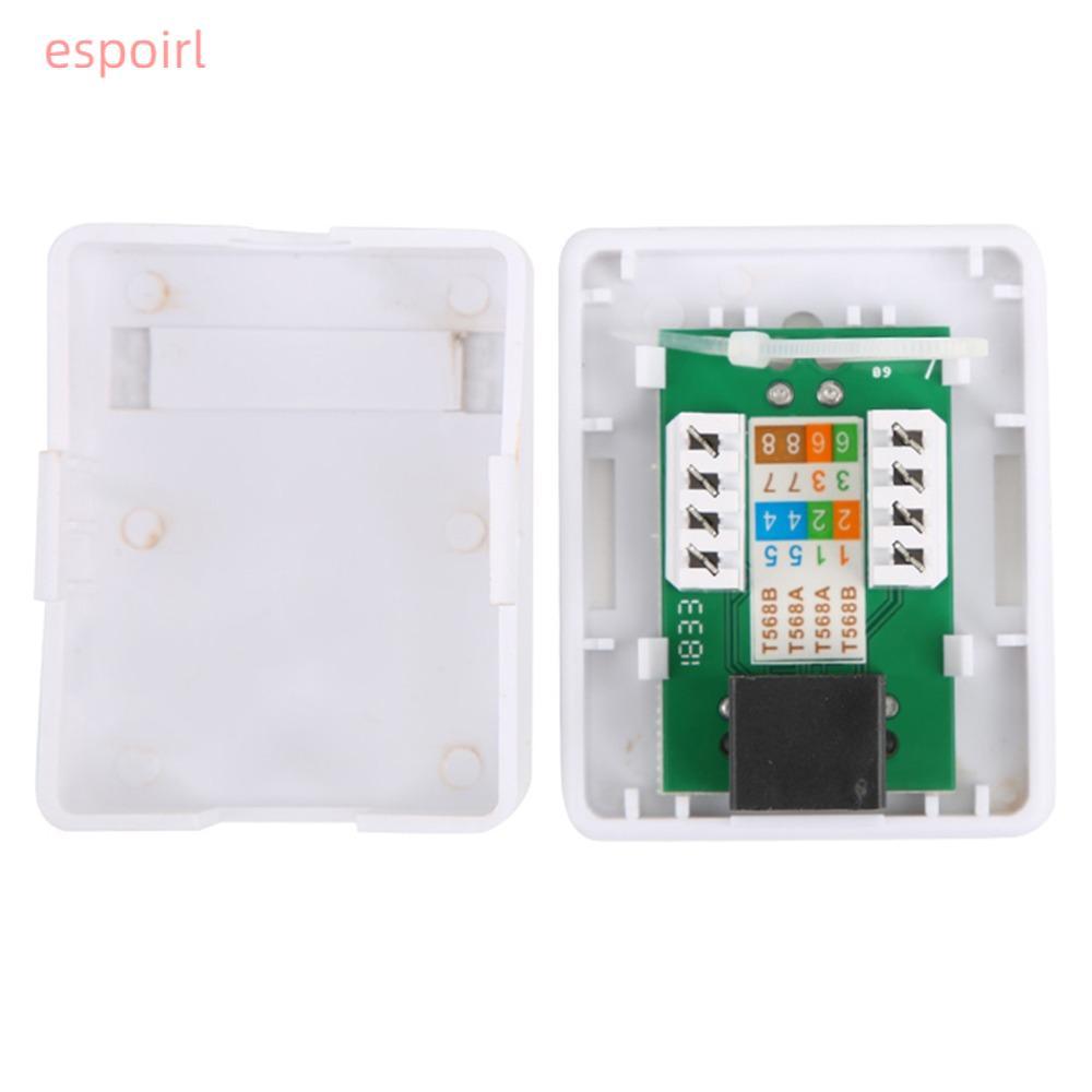 ESPOIR 2 ชิ้น RJ45 Surface Mount กล่อง, Cat6 Non-Shielded Surface Mount กล่อง, กล่อง RJ45-8P8C ABS พ