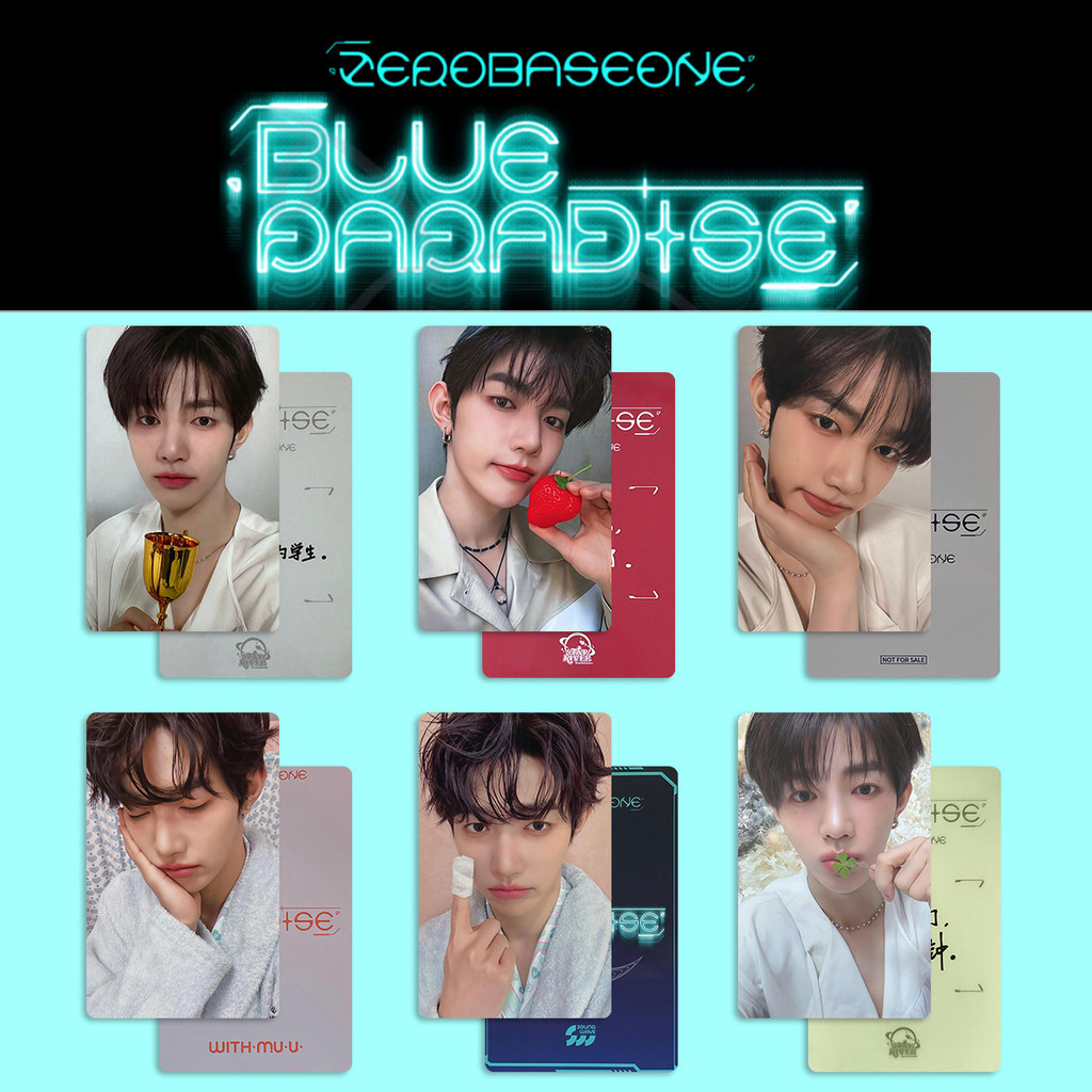 การ์ดของขวัญพิเศษ Zhanghao Photocard Galaxy ZB1 BLUE PARADISE Photocard สินค้าพร้อมการ์ดวัน MUU