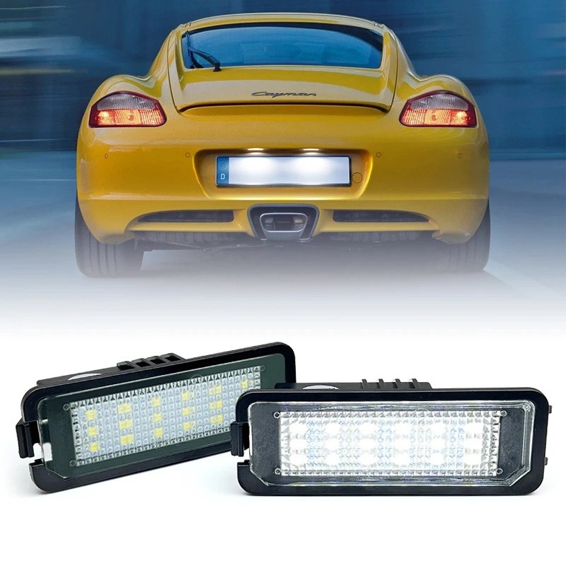 FZ 2 ชิ้นสําหรับ Porsche 911 Carrera Targa 987 718 Boxster 987 981 958 Cayman Macan 918 Spyder สีขาว