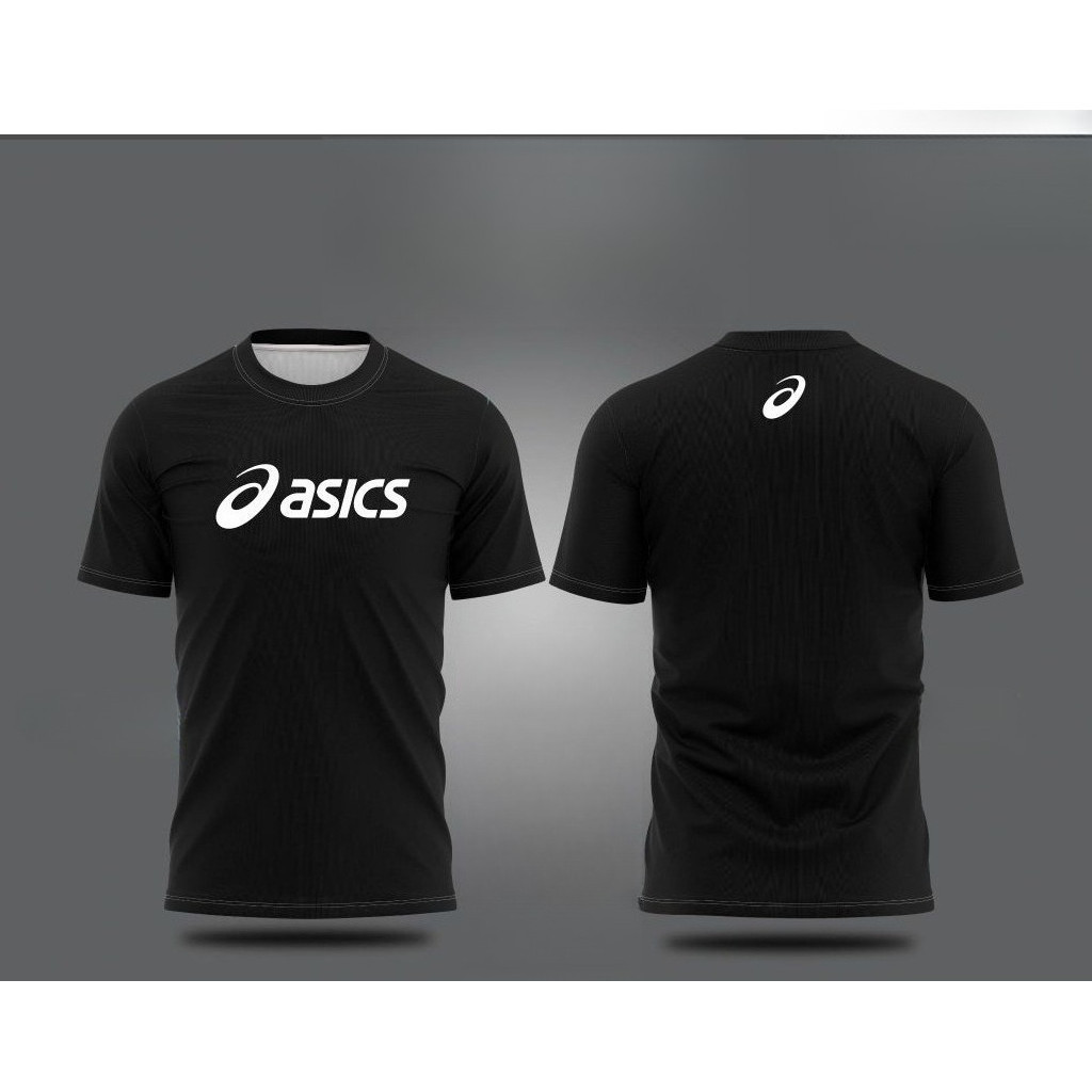 ASICS ขายร้อนระบายอากาศสบายแห้งเร็วเอสิคทั้งหมดกว่าระเหิดพิมพ์เสื้อยืดผู้ชายผู้หญิงกีฬาวิ่งการฝึกอบรมที