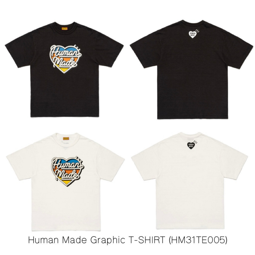 [พร้อมส่ง] เสื้อยืด Human Made Graphic T-SHIRT ลายหัวใจหลุยส์สี (HM31TE005) จากญี่ปุ่น
