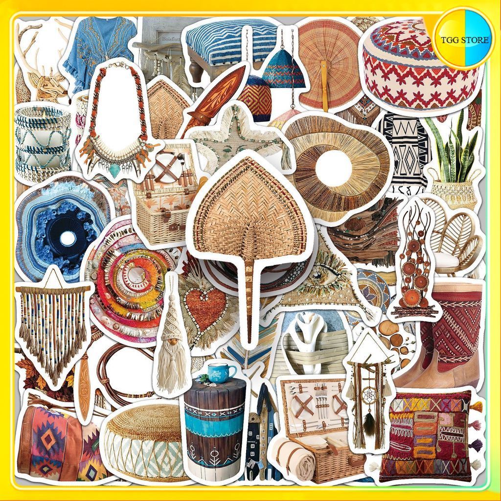 🚚พร้อมส่ง🚚 50แบบ สติกเกอร์ Boho Chic Aesthetic Sticker  Bohemian Style Item