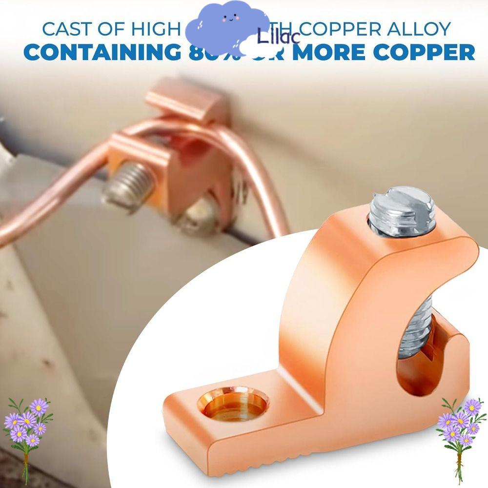 LILAC Lay in Connector, Copper 4-14 Wire Range Bonding Lug, AWG Lay in Lugs
