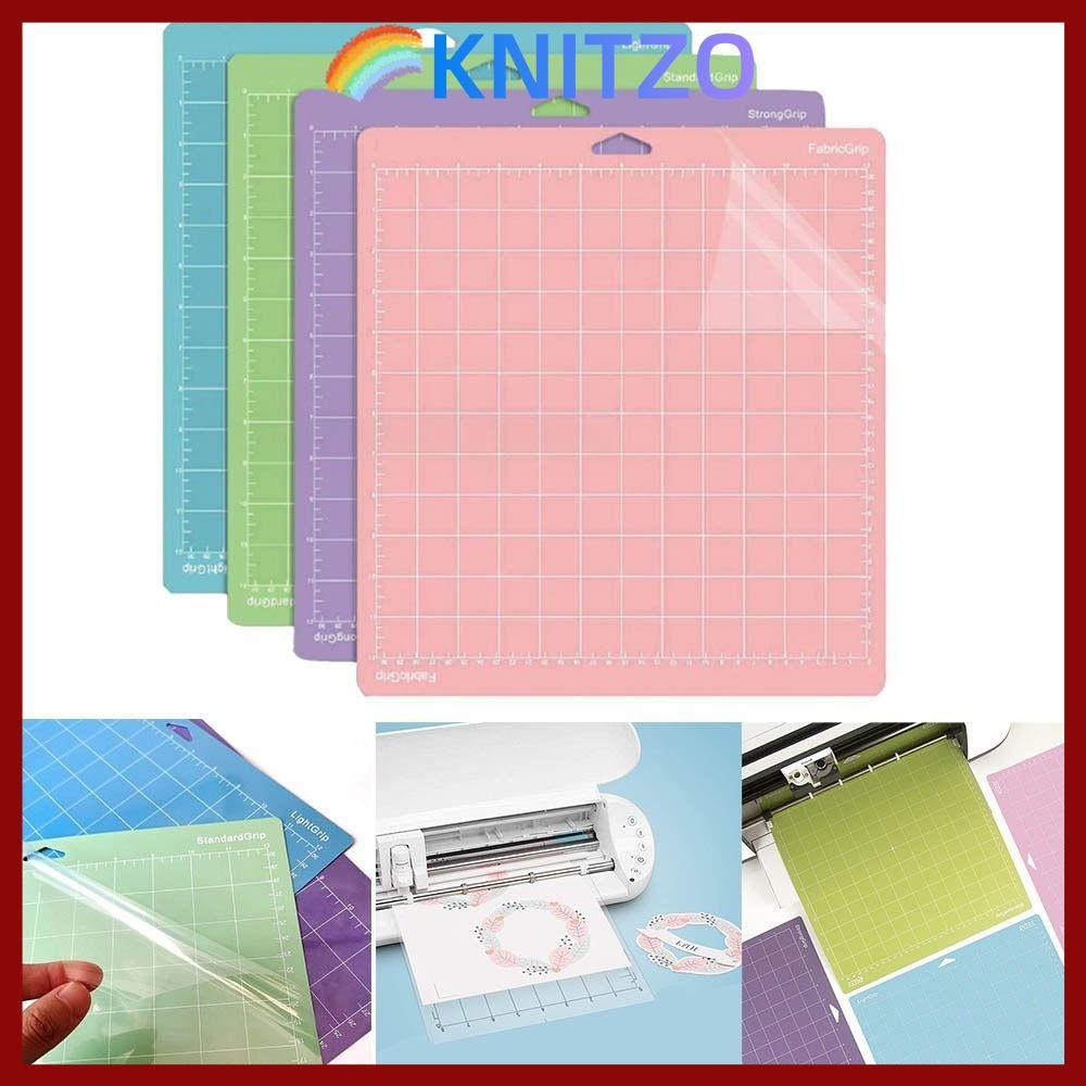 แผ่นรองตัด KNITZO, แผ่นรองตัดกาว Cameo Silhouette, PVC กันลื่นหนาสต็อกการ์ด Cricut Mat สําหรับงานฝีม