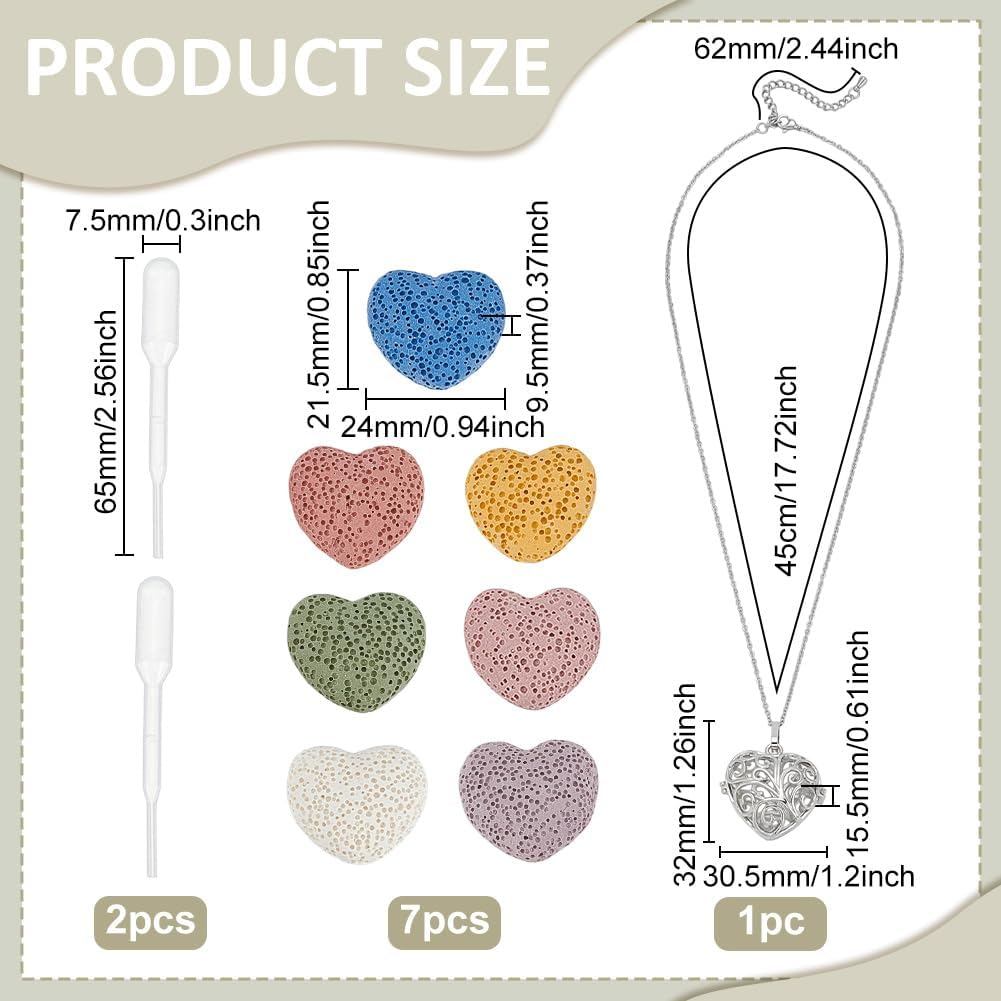 PH PandaHall น้ํามันหอมระเหยน้ํามันหอมระเหยสร้อยคอ Love Heart Hollow Locket จี้สร้อยคอต้นไม้แห่งชีวิ
