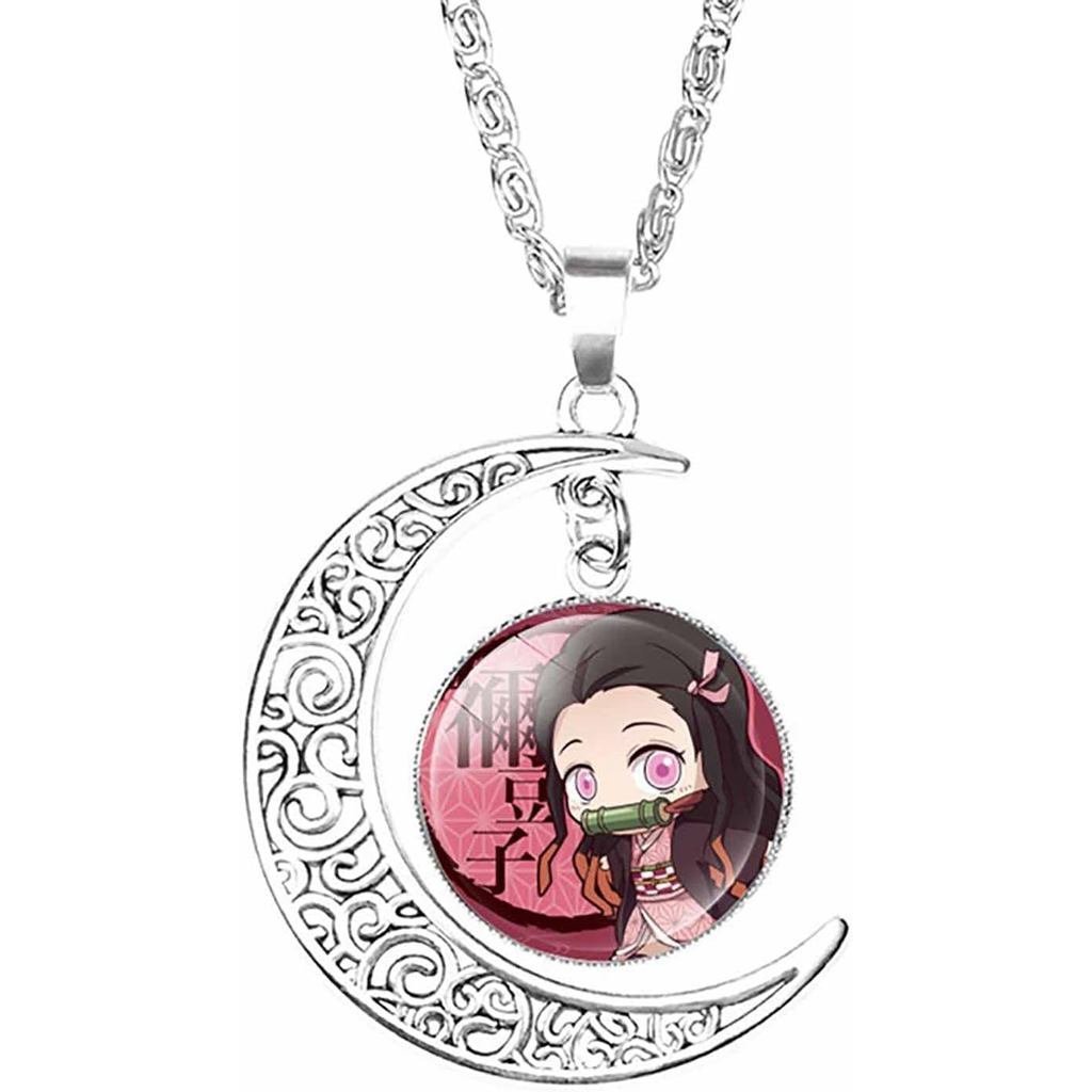 สร้อยคอภาพยนตร์ทีวี,โลหะอะนิเมะการ์ตูน Tanjirou Nezuko แรงบิดสําหรับผู้หญิงและผู้ชาย (1) LB7E