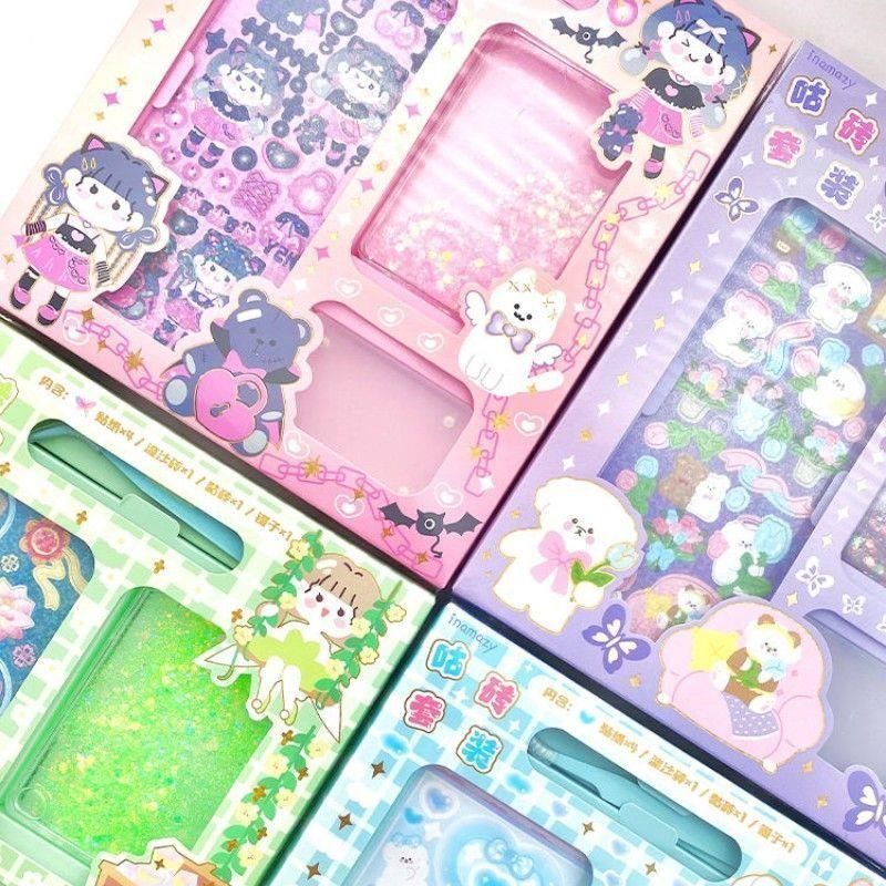 ของเล่น INAMAZY Cuckoo ชุดการ์ด Cuckoo อิฐคู่มือสติกเกอร์แผ่นสาวการ์ตูนของเล่น Cuckoo DIY ตกแต่ง Gli