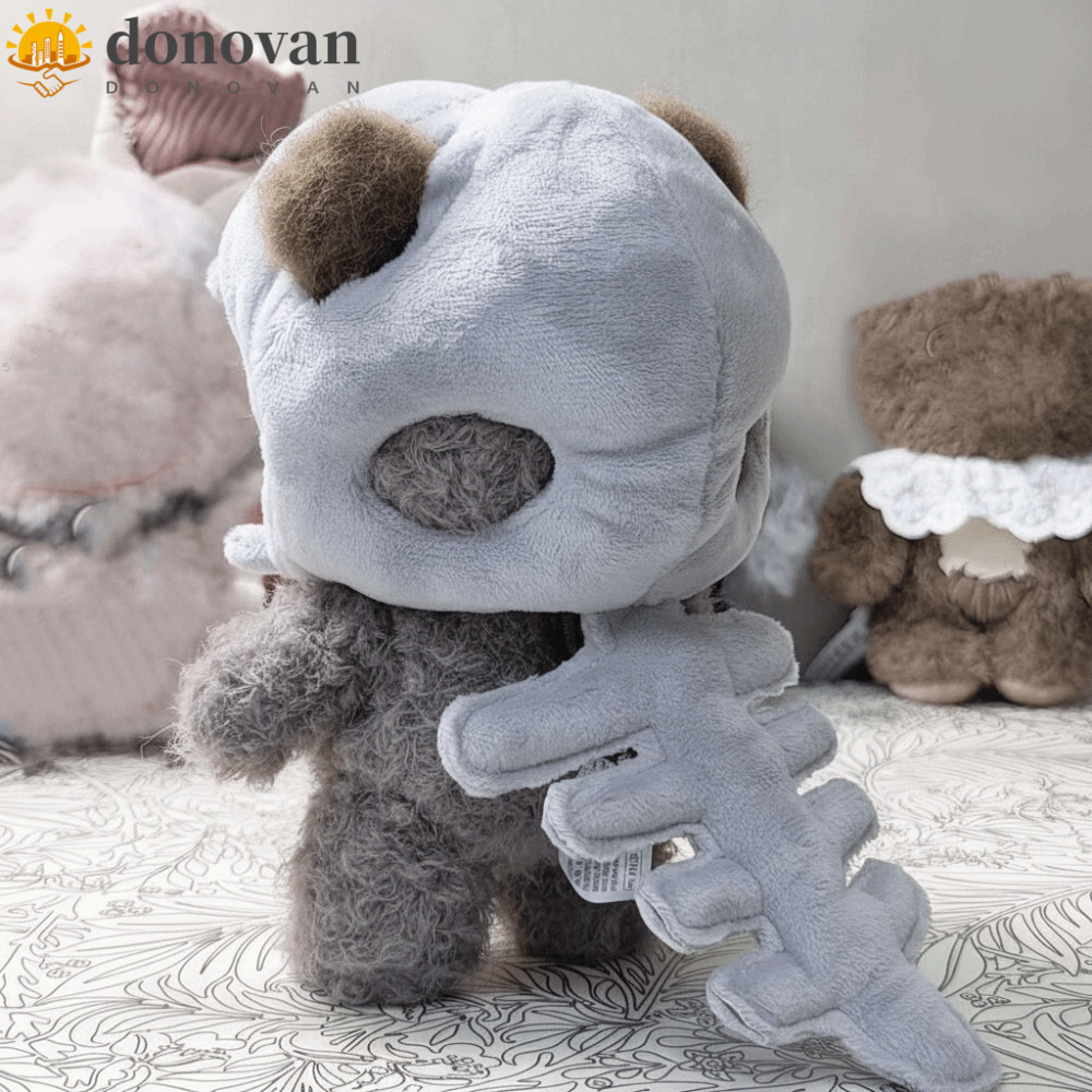 DODONVAN ตุ๊กตาโครงกระดูกไดโนเสาร์จี้,พร้อมเชือกเส้นเล็กตุ๊กตาเสื้อกันหนาวหมวกผ้าฝ้ายเสื้อผ้าตุ๊กตา,สีเทา/สีชมพูกระดูกออกแบบสายรัดปลอดภัย Quirky กระเป๋า Charm อุปกรณ์เสริมกระเป๋านักเรียน